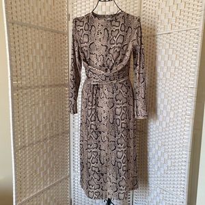 Tickled Teal Snake Print Dress